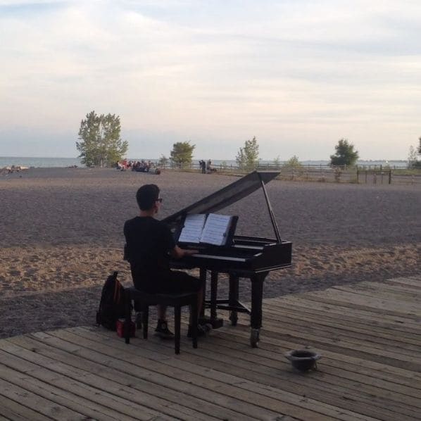 Public piano in Old Toronto, Ontario, Canada