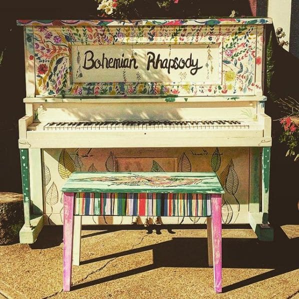 Public piano in Black Diamond, Alberta, Canada