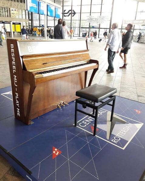 Public piano in Rotterdam, South Holland, Netherlands
