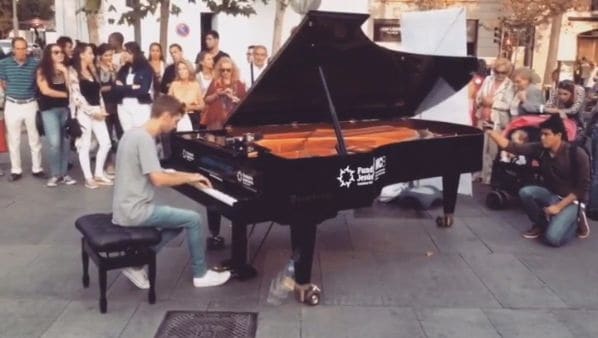 Public piano in Madrid, Community of Madrid, Spain