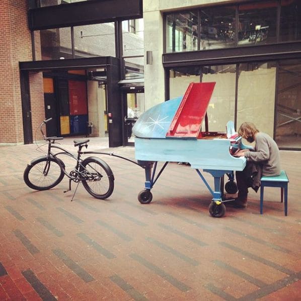 Public piano in Vancouver, British Columbia, Canada