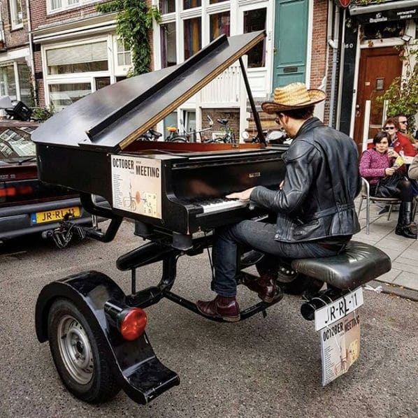 Public piano in Amsterdam, North Holland, Netherlands