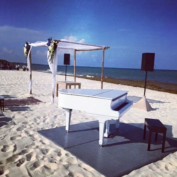 Public piano in Solidaridad, Quintana Roo, Mexico