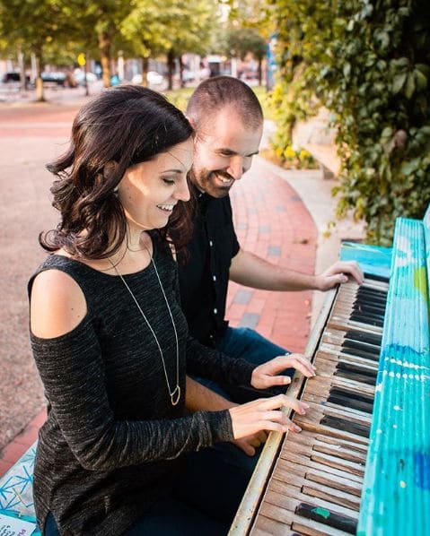 Public piano in Moncton, New Brunswick, Canada