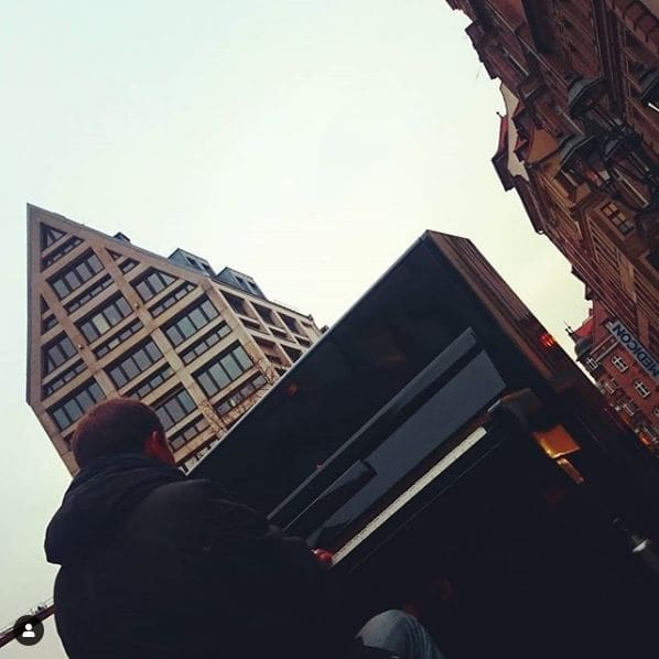 Public piano in Nuremberg, Bavaria, Germany