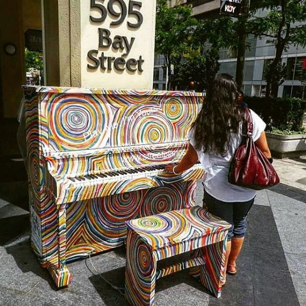 Public piano in Old Toronto, Ontario, Canada