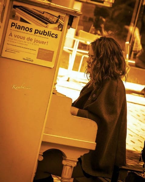 Public piano in Montreal, Quebec, Canada