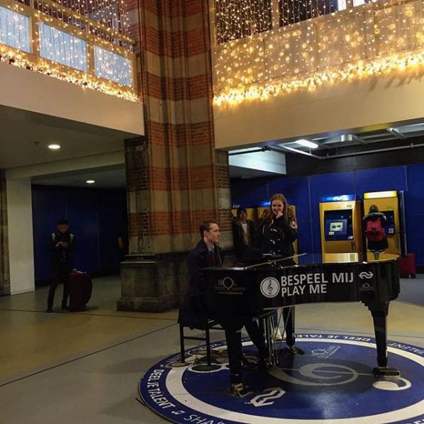 Public piano in Amsterdam, North Holland, Netherlands