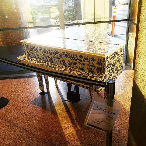 Public piano in Everett, Washington, United States