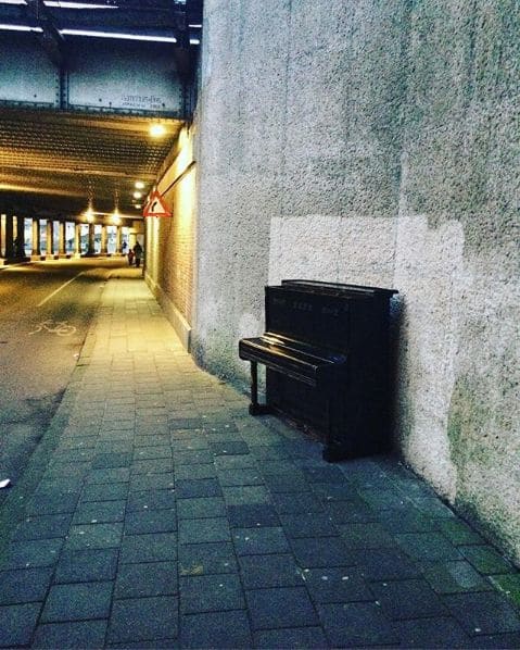 Public piano in Amsterdam, North Holland, Netherlands