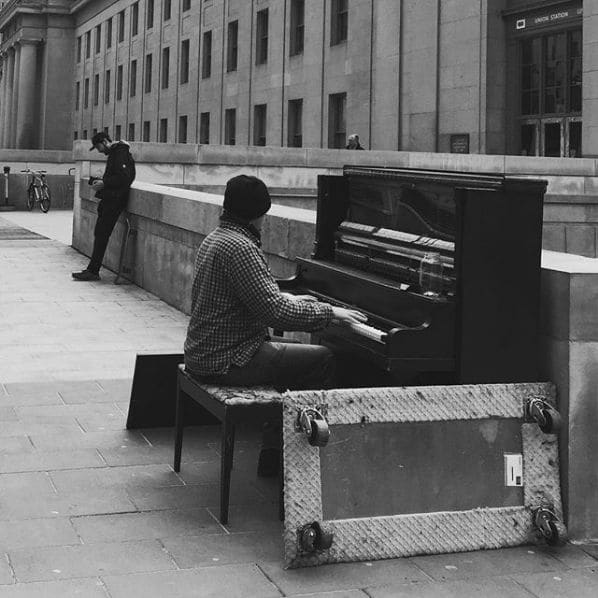 Public piano in Old Toronto, Ontario, Canada