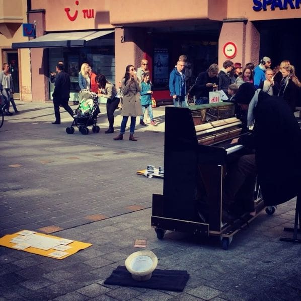 Public piano in Innsbruck, Tyrol, Austria
