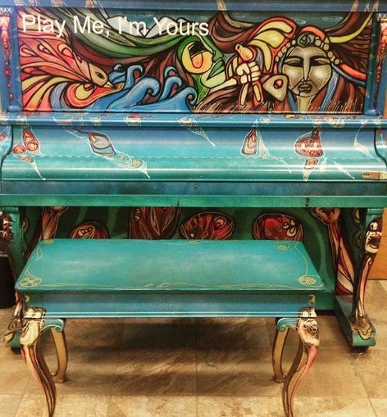 Public piano in Old Toronto, Ontario, Canada