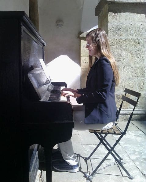Public piano in Pardubice, Northeast, Czechia
