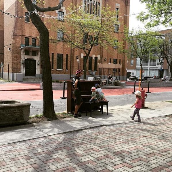 Public piano in Montreal, Quebec, Canada