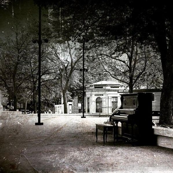 Public piano in Montreal, Quebec, Canada