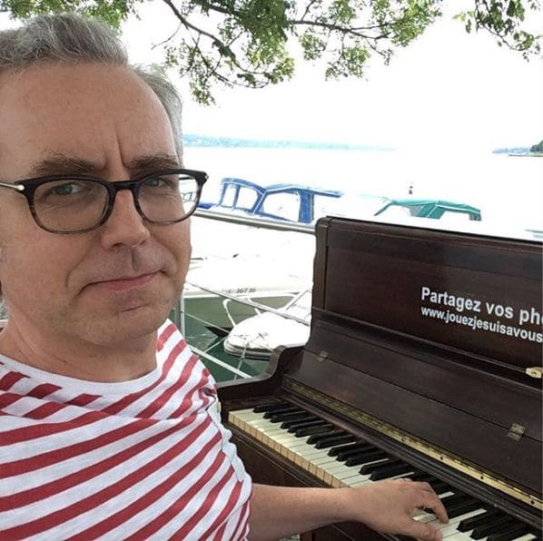Public piano in Bellevue, Geneva, Switzerland
