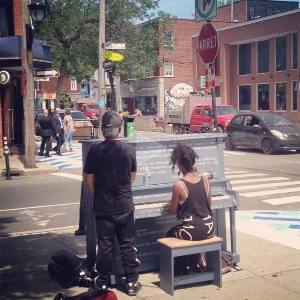 Public piano in Montreal, Quebec, Canada