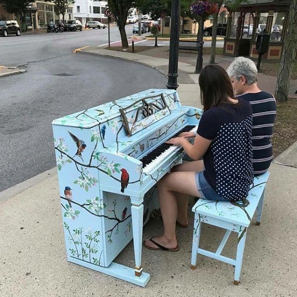 Public piano in Orange, New York, United States