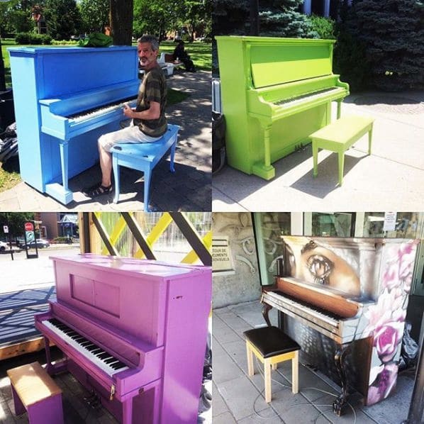 Public piano in Montreal, Quebec, Canada