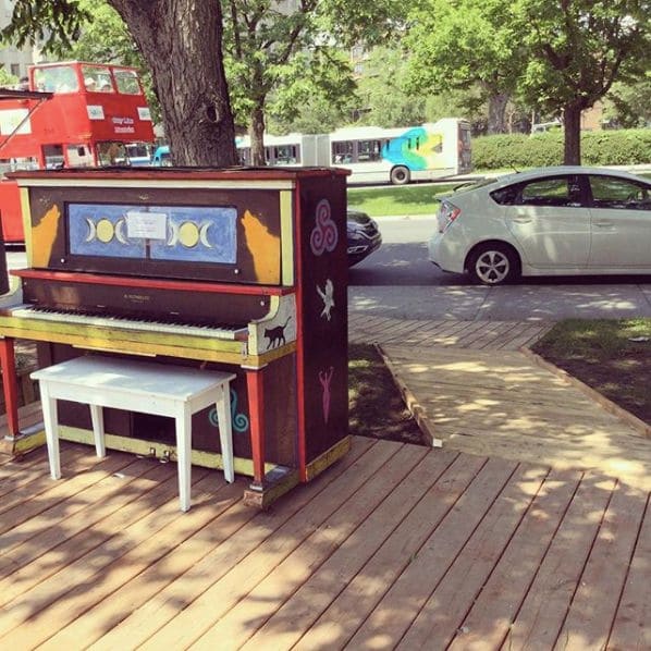 Public piano in Montreal, Quebec, Canada