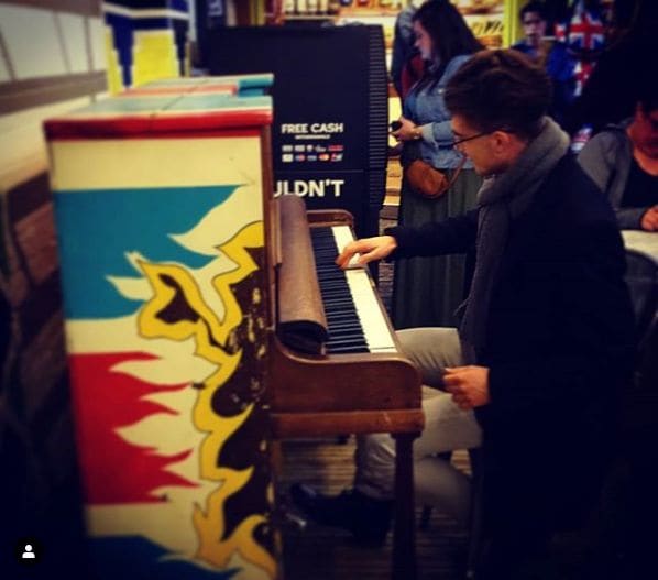 Public piano in London, England, United Kingdom
