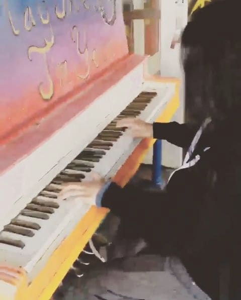 Public piano in Santa Fe, New Mexico, United States
