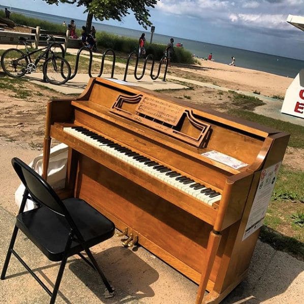 Public piano in Chicago, Illinois, United States
