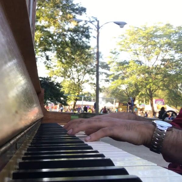 Public piano in Chicago, Illinois, United States
