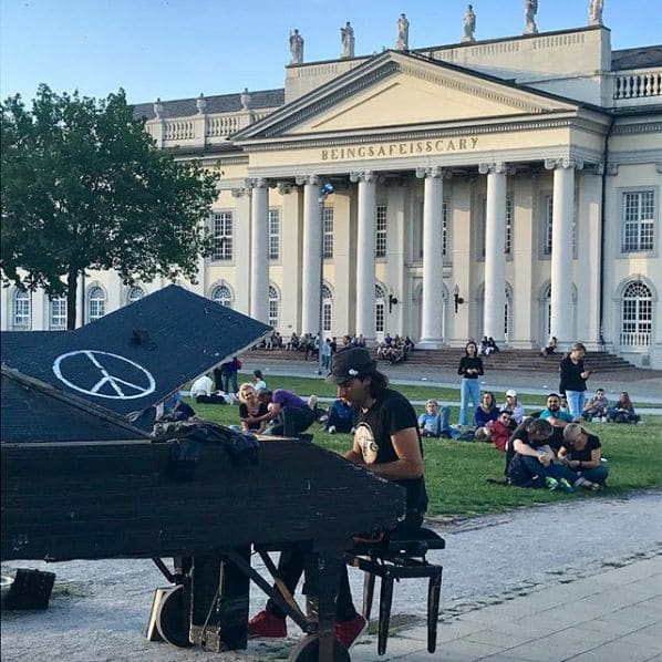 Public piano in Kassel, Hesse, Germany