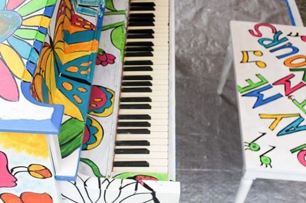 Public piano in Abbotsford, British Columbia, Canada
