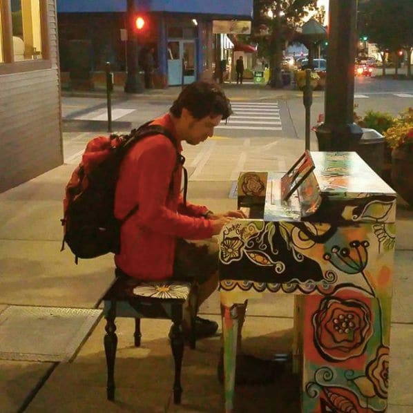 Public piano in Everett, Washington, United States