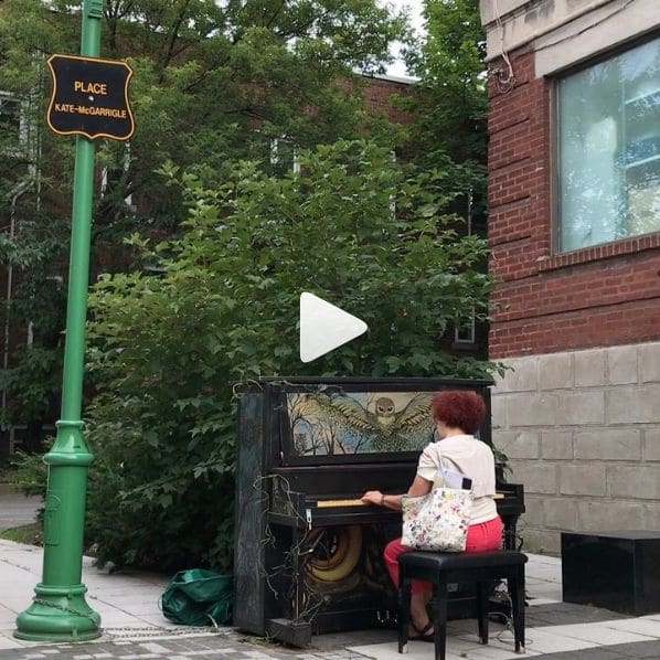 Public piano in Montreal, Quebec, Canada