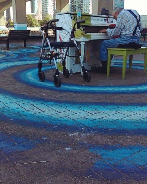 Public piano in Vancouver, British Columbia, Canada