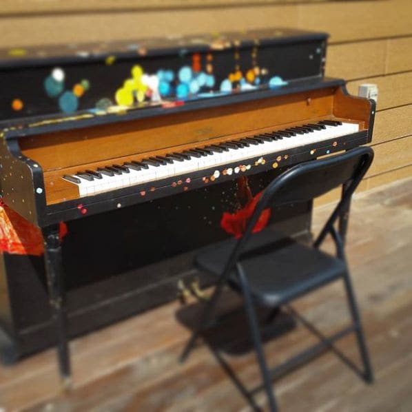Public piano in Town of Stony Plain, Alberta, Canada