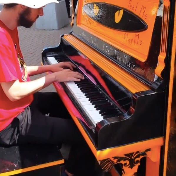 Public piano in St. Albert, Alberta, Canada