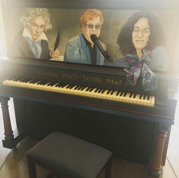 Public piano in Napa, California, United States