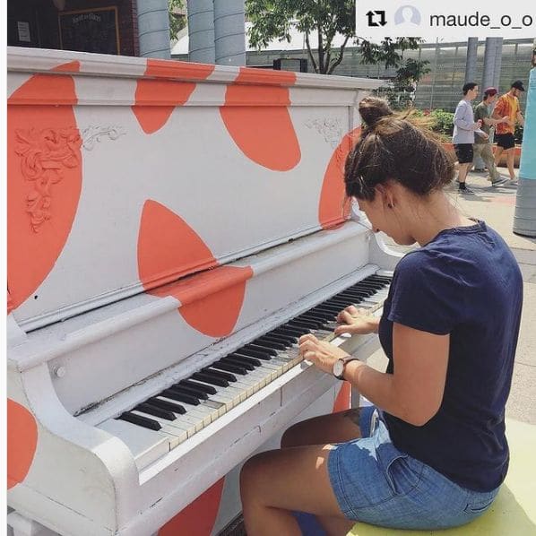 Public piano in Montreal, Quebec, Canada