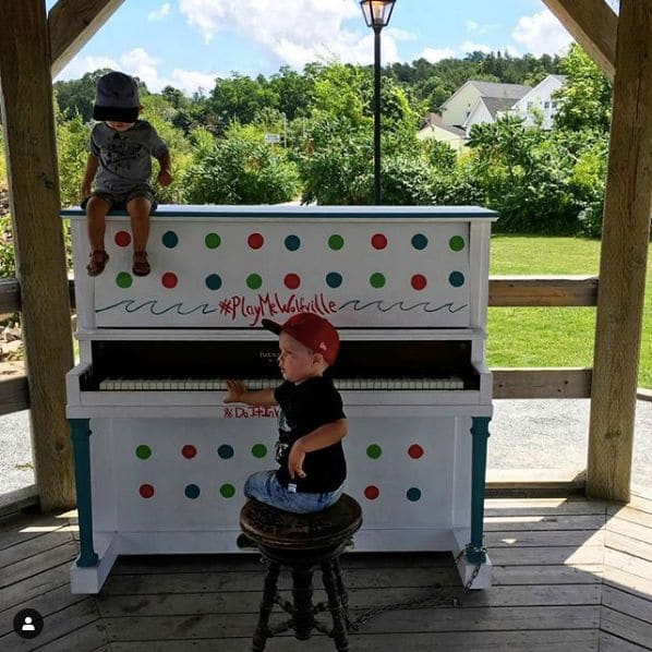 Public piano in Kings County, Nova Scotia, Canada