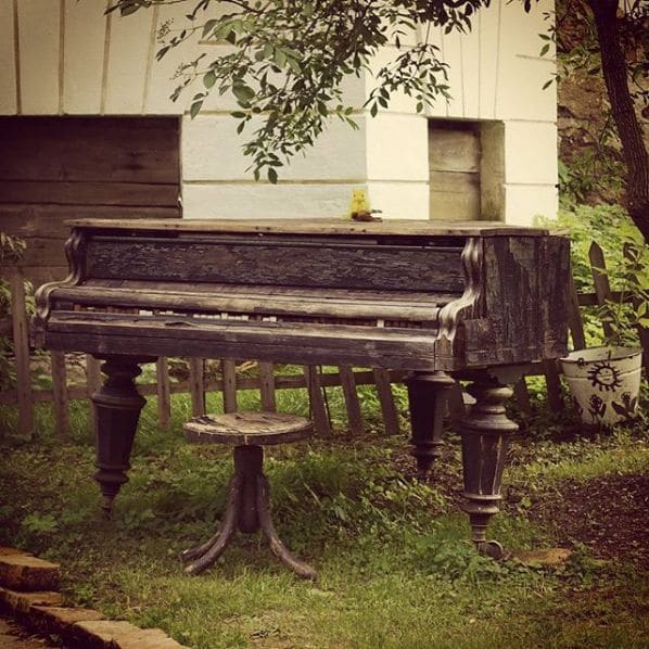 Public piano in District of Spišská Nová Ves, Region of Košice, Slovakia