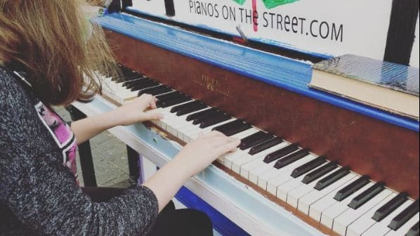 Public piano in Vancouver, British Columbia, Canada