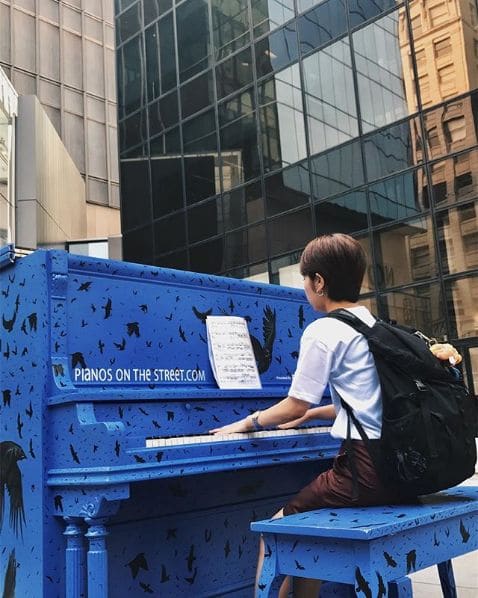Public piano in Vancouver, British Columbia, Canada