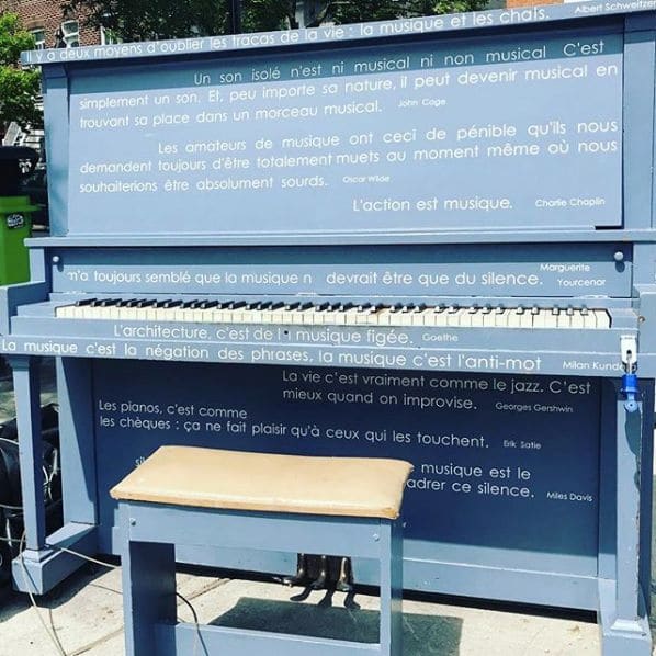 Public piano in Montreal, Quebec, Canada