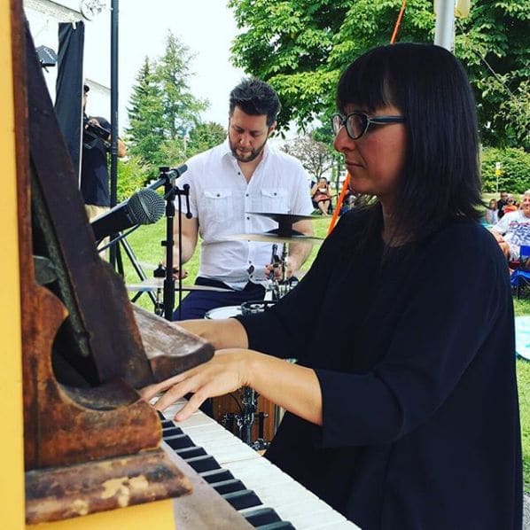 Public piano in Thérèse-De Blainville, Quebec, Canada