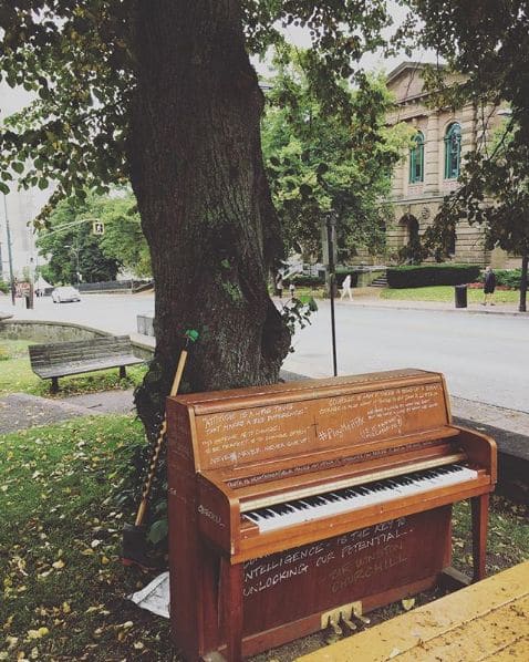 Public piano in Halifax, Nova Scotia, Canada