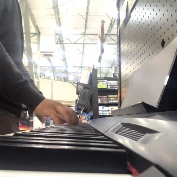 Public piano in Fremont, California, United States