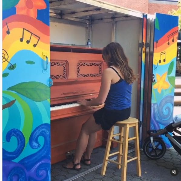 Public piano in Longueuil (agglomeration), Quebec, Canada