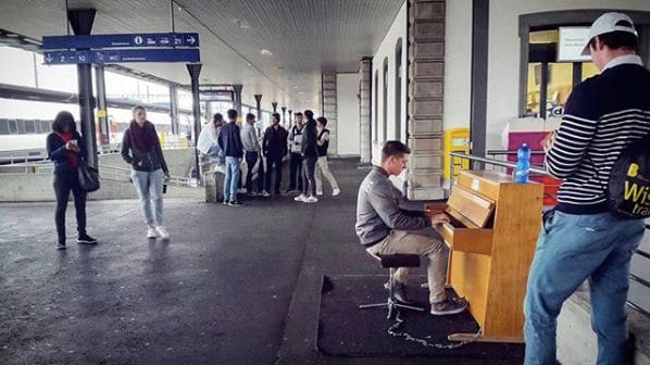 Public piano in Amtei Solothurn-Lebern, Solothurn, Switzerland