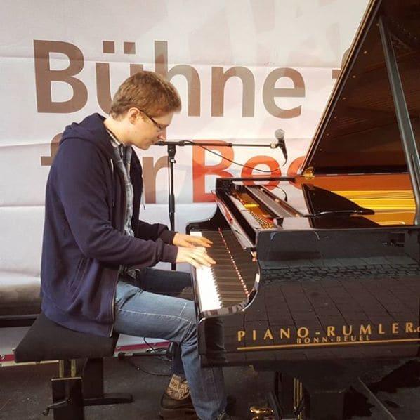 Public piano in Bonn, North Rhine-Westphalia, Germany