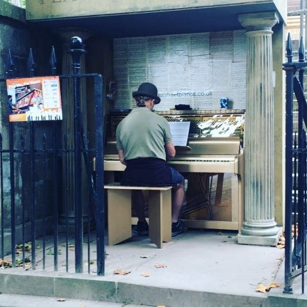 Public piano in Bristol, England, United Kingdom